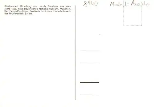 AK / Ansichtskarte  Straubing Stadtmodell Ansicht Straubing