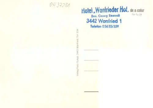 AK / Ansichtskarte  Voelkershausen_Eschwege Panorama Hotel Wanfrieder Hof Voelkershausen Eschwege