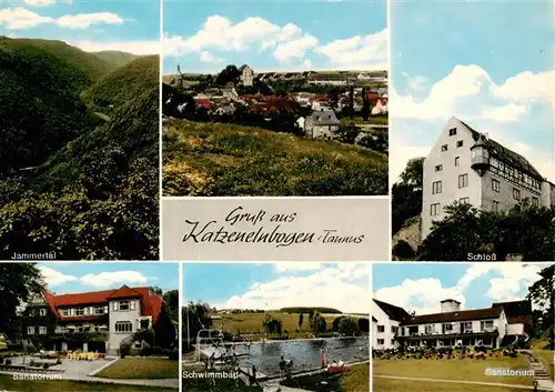 AK / Ansichtskarte  Katzenelnbogen Jammertal Panorama Schloss Sanatorium Schwimmbad  Katzenelnbogen