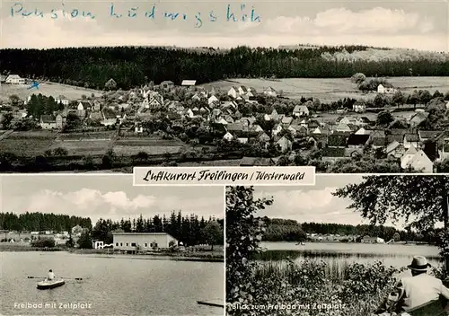 AK / Ansichtskarte  Freilingen__Westerwald Panorama Freibad Zeltplatz Panorama 