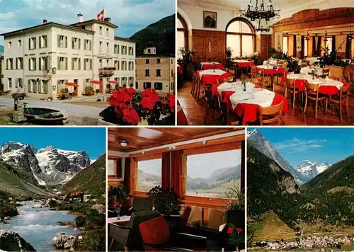 AK / Ansichtskarte  Lavin_GR Hotel Piz Linard Gastraeume Panorama  