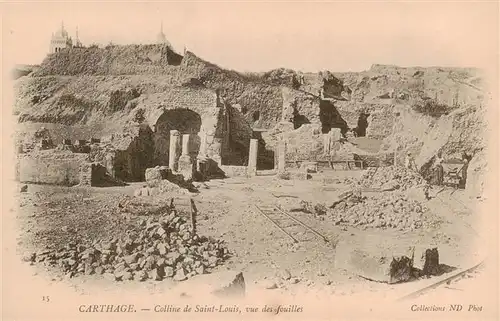 AK / Ansichtskarte  Carthago_Carthage_Karthago_Tunesie Colline de Saint Louis vue des fouilles 