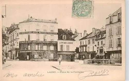 AK / Ansichtskarte  Lagny_-sur-Marne_77_Seine-et-Marne Place de la Fontaine 