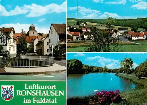 AK / Ansichtskarte 73889212 Ronshausen Teilansichten Luftkurort im Fuldatal Uferpartie an der Fulda Ronshausen