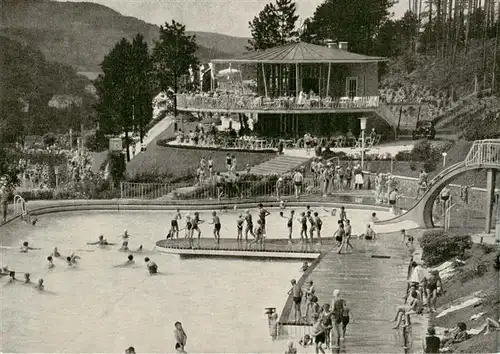 AK / Ansichtskarte  Bad_Kissingen Terrassenschwimmbad Nichtschwimmerbecken und Cafe Bad_Kissingen