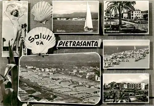 AK / Ansichtskarte  Pietrasanta_Lucca_Toscana_IT Scorcio Lungomare Spiaggia Panorama Scorcio panoramico 