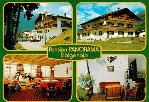 AK / Ansichtskarte 73889356 Elbigenalp_Lechtal_Tirol_AT Pension Panorama Gastraum Zimmer 