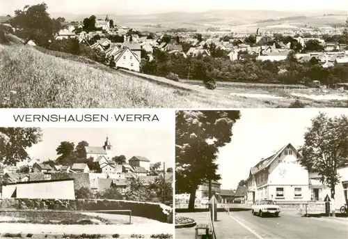 AK / Ansichtskarte  Wernshausen Panorama Kirche Ortspartie Wernshausen