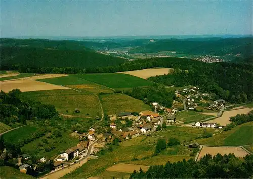 AK / Ansichtskarte  Annelsbach_Hoechst _Odenwald Fliegeraufnahme mit Hotel Pension Rehblick 