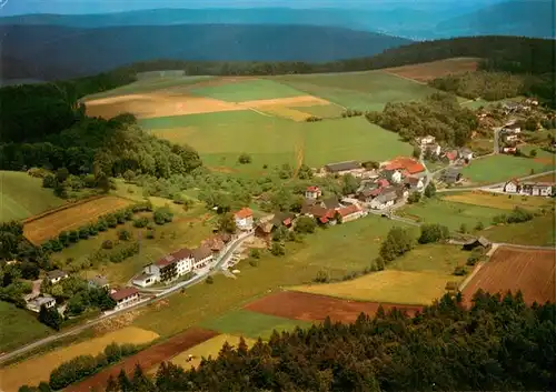 AK / Ansichtskarte 73889365 Hoechst_Odenwald Fliegeraufnahme mit Pension Dornroeschen Gasthaus  Hoechst_Odenwald