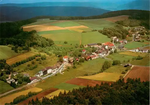 AK / Ansichtskarte  Hoechst_Odenwald Fliegeraufnahme mit Pension Dornroeschen Gasthaus Cafe Hoechst_Odenwald