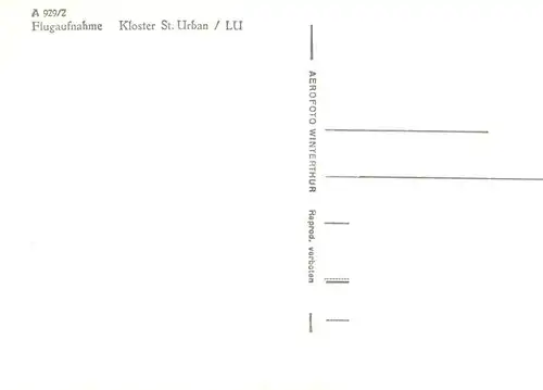 AK / Ansichtskarte  St_Urban_LZ Fliegeraufnahme mit Kloster St Urban 
