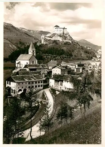 AK / Ansichtskarte  Tarasp Fliegeraufnahme mit Schloss Tarasp Tarasp