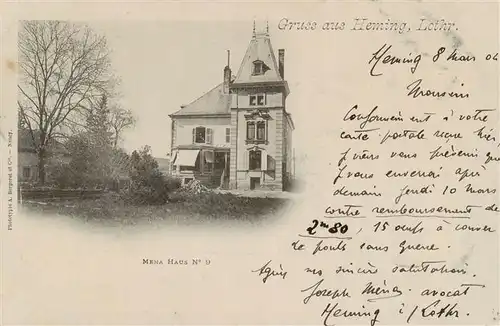 AK / Ansichtskarte  Heming_57_Moselle_Lothringen Mena Haus 