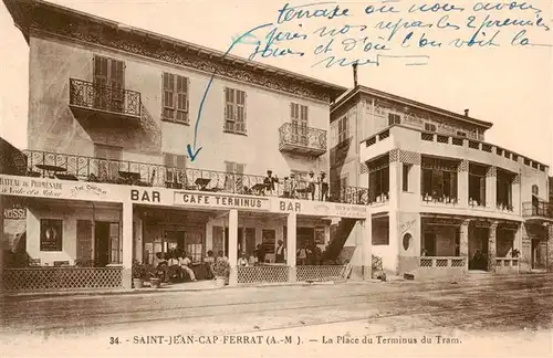 AK / Ansichtskarte  Cap-Ferrat La Place du Terminus du Tram Cap-Ferrat