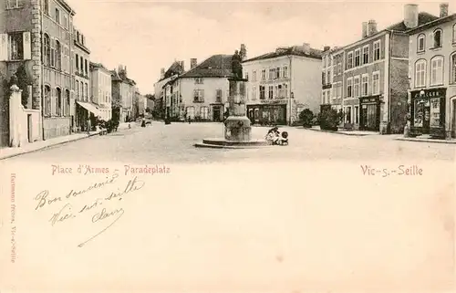 AK / Ansichtskarte  Vic_Seille_Vic-sur-Seille_57_Moselle Place dArmes Paradeplatz 