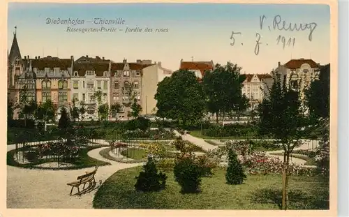 AK / Ansichtskarte  Diedenhofen_Thionville_57_Moselle Rosengarten Partie 