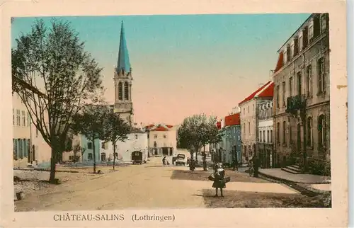 AK / Ansichtskarte  Chateau-Salins_57_Moselle Ortspartie mit Kirche 