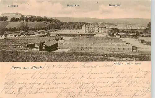 AK / Ansichtskarte  Bitsch_Lager Festung Baracken Kasernen Bitsch_Lager