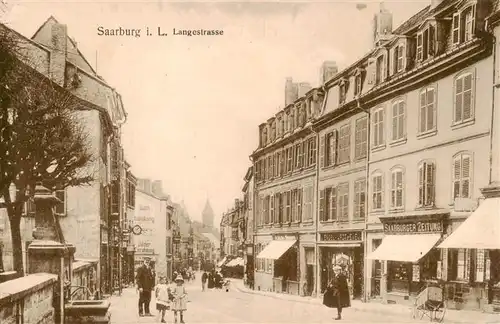 AK / Ansichtskarte  Saarburg_Lothringen_Sarrebourg_57_Moselle Langestrasse 