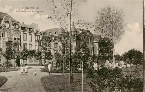 AK / Ansichtskarte  Diedenhofen_Thionville_57_Moselle Parkstrasse mit Rosengarten Feldpost 