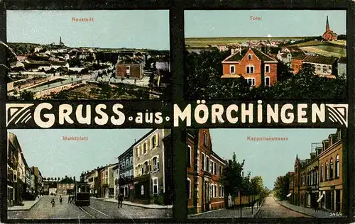 AK / Ansichtskarte  Moerchingen_Morhange_57_Moselle_Lothringen Neustadt Total Marktplatz Kapellenstrasse 