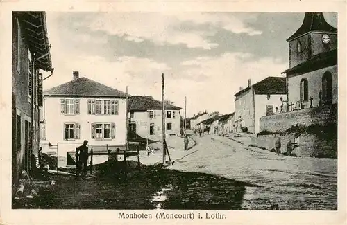AK / Ansichtskarte  Monhofen_Moncourt_57_Moselle_Lothringen Ortspartie 