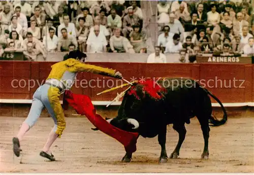 AK / Ansichtskarte  Stierkampf_Corrida_de_Toros_Bullfight Bull Fight Spanien national fest 
