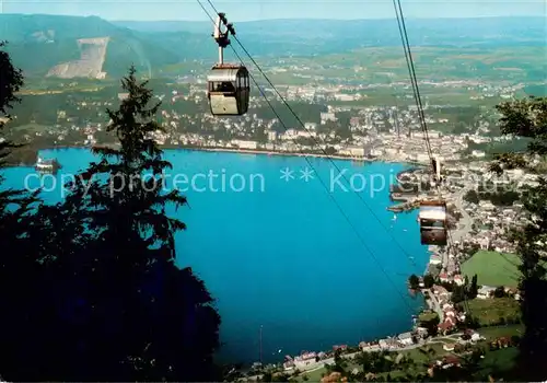 AK / Ansichtskarte  Seilbahn_Cable-Car_Telepherique Grunden Traunsee 