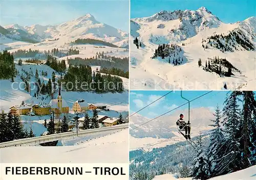 AK / Ansichtskarte 73889764 Sessellift_Chairlift_Telesiege Fieberbrunn Tirol 