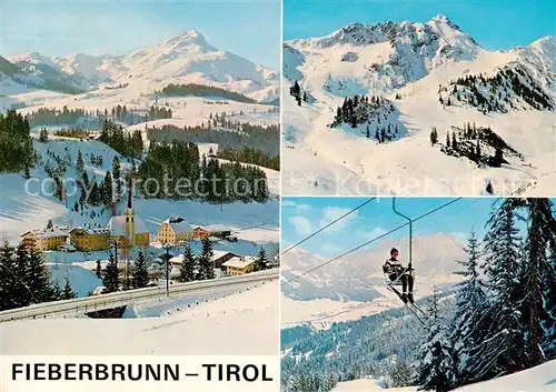 AK / Ansichtskarte  Sessellift_Chairlift_Telesiege Fieberbrunn Tirol 