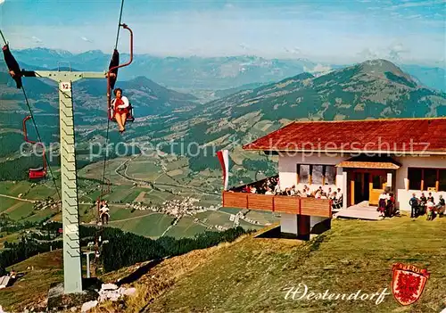 AK / Ansichtskarte  Sessellift_Chairlift_Telesiege Westendorf Tirol Berghaus Chor 