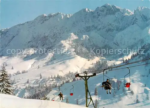 AK / Ansichtskarte 73889769 Sessellift_Chairlift_Telesiege Kufstein Steinberg 