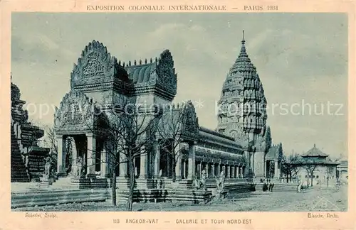 AK / Ansichtskarte  Exposition_Coloniale_Internationale_Paris_1931 Angkor-Vat Galerie et tour nord-est 