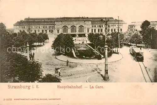 AK / Ansichtskarte  Bahnhof_Gare_Railway-Station Strassburg Hauptbahnhof 