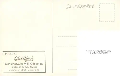 AK / Ansichtskarte  Splitgerber_J._jr. Chocolat Cailler 