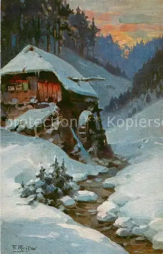 AK / Ansichtskarte 73889845 Reiss_Fritz Nr. 10 Winter im Schwarzwald 