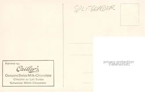 AK / Ansichtskarte  Splitgerber_J._jr. Chocolat Cailler 