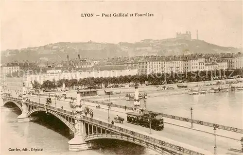 AK / Ansichtskarte  Bruecken_Bridges_Ponts Lyon Pont Galliéni et Fourvière 