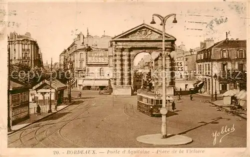 AK / Ansichtskarte  Eisenbahn_Railway_Chemin_de_Fer Bordeaux Porte d'Aquitaine Place de la victoire 