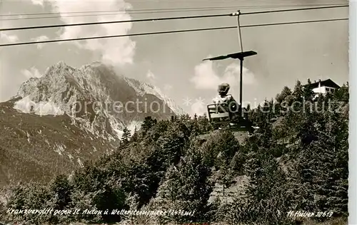 AK / Ansichtskarte  Sessellift_Chairlift_Telesiege Kranzberglift St.Anton 