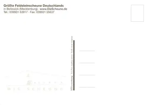 AK / Ansichtskarte  Bollewick Groesste Feldsteinscheune Deutschlands Bollewick