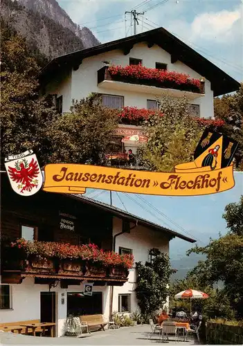 AK / Ansichtskarte  Muenster_Tirol Jausenstation Fleckhof Terrasse Muenster_Tirol