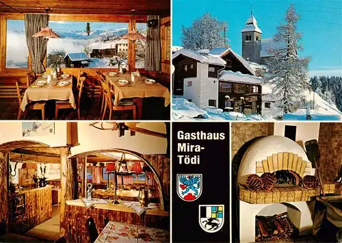 AK / Ansichtskarte  Feldis_GR Gasthaus Mira Toedi Gastraeume Kaminzimmer 