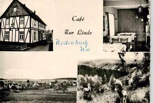 AK / Ansichtskarte  Rodenbach_Puderbach_Westerwald Cafe Zur Linde Panorama Gaststube 