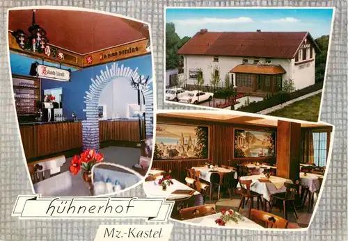 AK / Ansichtskarte  Kastel__Mainz Restaurant Huehnerhof Gastraum Theke 