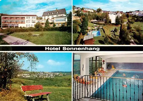 AK / Ansichtskarte 73890054 Espenschied_Lorch Hotel Restaurant Sonnenhang Park Panorama Hallenbad 