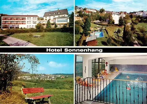 AK / Ansichtskarte 73890055 Espenschied_Lorch Hotel Restaurant Sonnenhang Park Panorama Hallenbad 