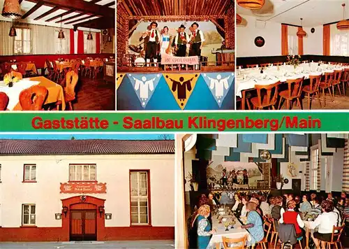 AK / Ansichtskarte 73890060 Klingenberg_Main Gaststaette Saalbau Gastraeume Veranstaltung Klingenberg Main