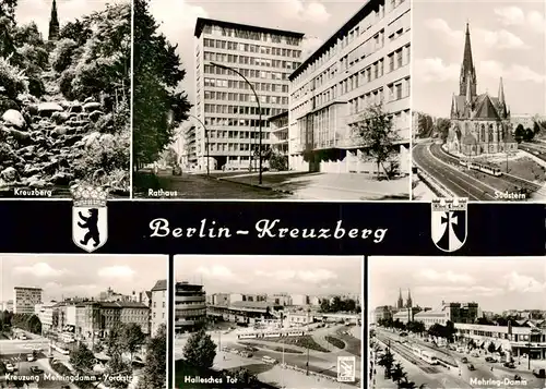 AK / Ansichtskarte  Kreuzberg_Berlin Kreuzberg Rathaus Suedstern Kreuzung Mehringdamm Yorckstrasse Hallesches Tor Mehring Damm Kreuzberg Berlin